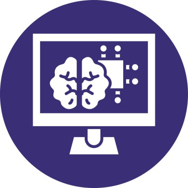 beyin ikonu vektör illüstrasyonu