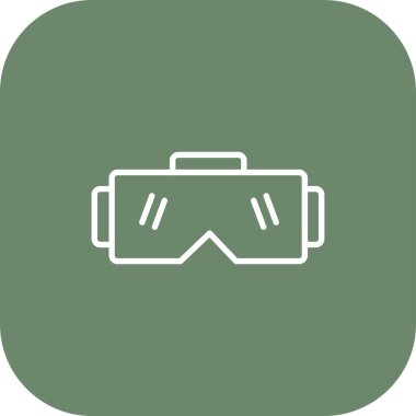 düz biçimli sanal vr gözlük simgesi