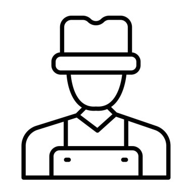 İş adamı vektörü ince çizgi simgesi