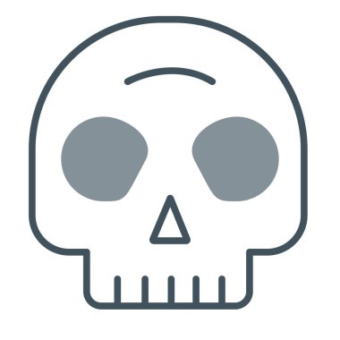 ölüm kafatası cadılar bayramı simgesi ana hatlarıyla