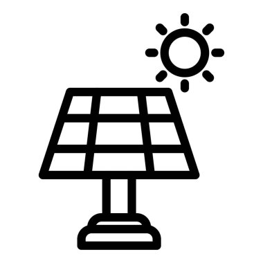 Güneş paneli simgesi, özet biçimi