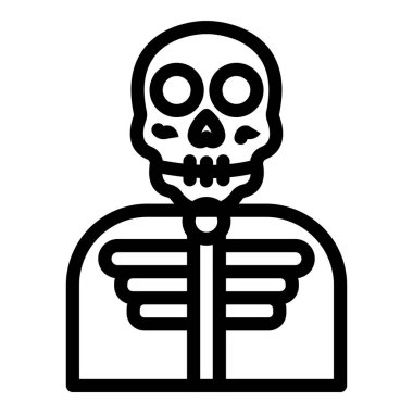 Ölü insan ikonu ana hatları vektörü. ölüm insan ölümü