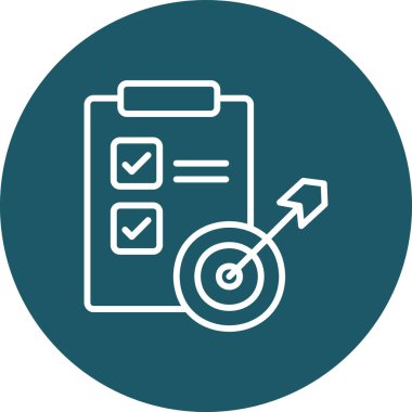 Kontrol listesi. Web simgesi basit illüstrasyon