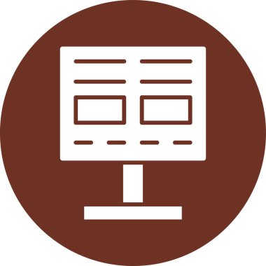 bilgisayar ekranı vektör simgesi modern basit vektör illüstrasyonu