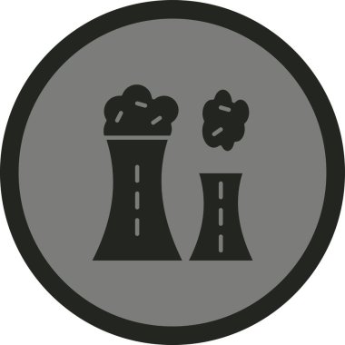 Modern b 'nin vektör illüstrasyonunda nükleer ikon eksikliği