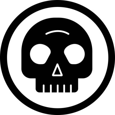 Kafatası. Web simgesi basit illüstrasyon