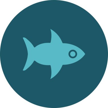 balık simgesi vektör illüstrasyonu