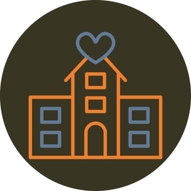 modaya uygun arka grup tarzında kalp simgesi