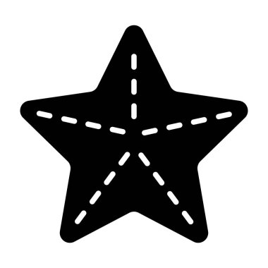 Yıldız Kabartma Vektör Simgesi Tasarımı