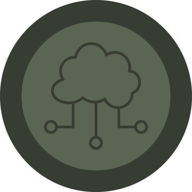 Bulut simgesinin vektör illüstrasyonu