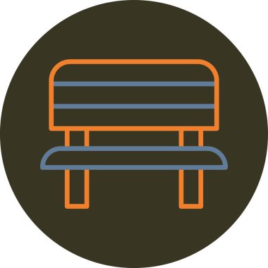 Sandalye. Web simgesi basit illüstrasyon