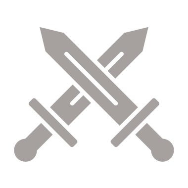 çapraz kılıçlar ve bıçak vektör simgesi