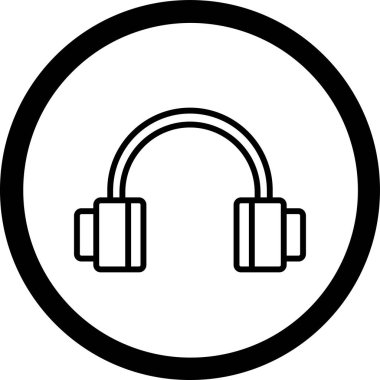 vektör kulaklık simgesi çizimi