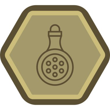 Benzersiz matara vektör çizgisi simgesi