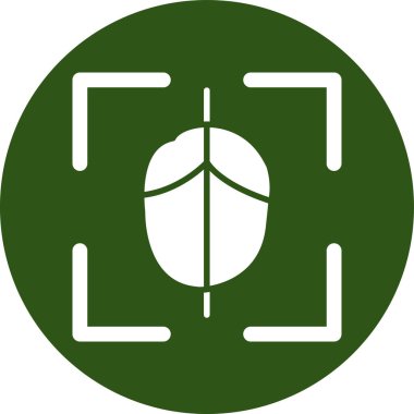 Bir yaprak simgesinin vektör illüstrasyonu