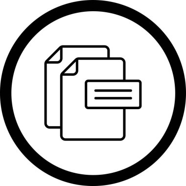 Belge dosya simgesinin vektör illüstrasyonu