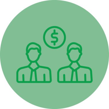 İş ve finans simgesinin vektör illüstrasyonu