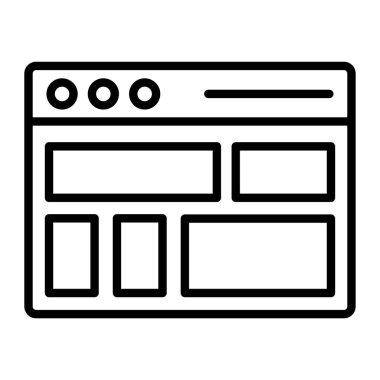 Web düzen vektör simgesi