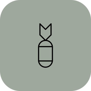 Eşsiz Bomba Vektör Satırı Simgesi