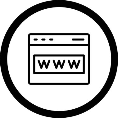 Web tarayıcı vektör simgesi