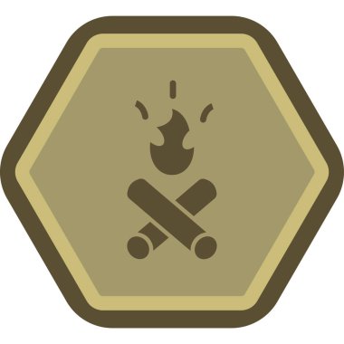 vektör illüstrasyonu, ateşin simge ögesi