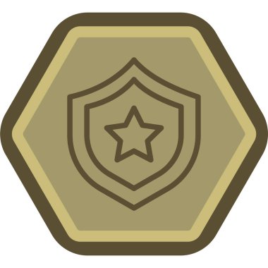 Rozet simgesi, vektör illüstrasyonu