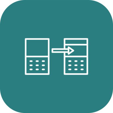 Hesaplayıcı simgesi soyut arkaplan grubunda izole edildi