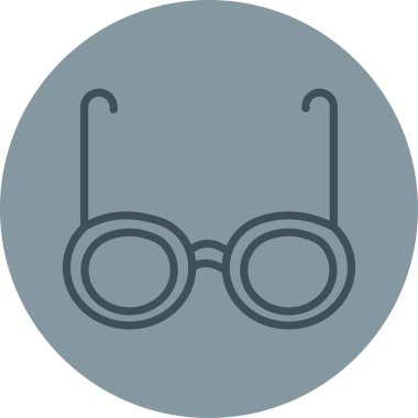 Gözlük. Web simgesi basit illüstrasyon