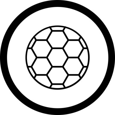 Futbol topu modern simgesinin vektör çizimi
