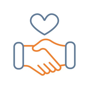 El sıkışma düz vektör simgesi