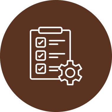 Ağ simgesi. Kontrol listesinin vektör illüstrasyonu