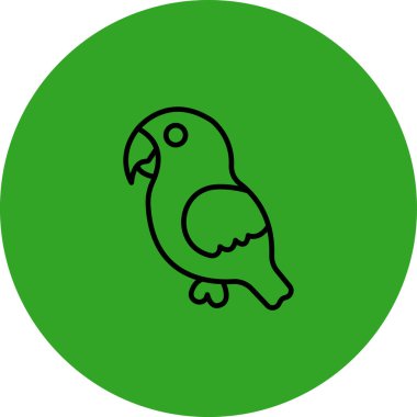 Baykuş. Web simgesi basit illüstrasyon