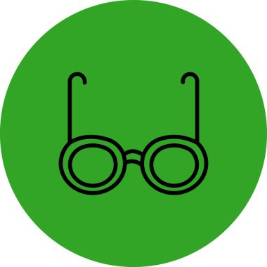 Gözlük. Web simgesi basit illüstrasyon