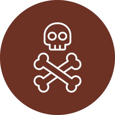 Kurukafa simgesi vektör illüstrasyonu