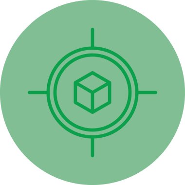 Küp. Web simgesi vektör illüstrasyonu