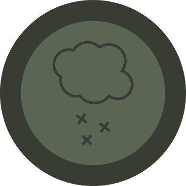 Bulut. Web simgesi basit illüstrasyon