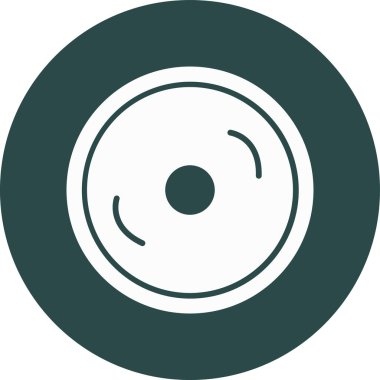 CD mi? Web simgesi basit illüstrasyon