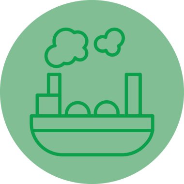 Fabrika. Web simgesi basit illüstrasyon