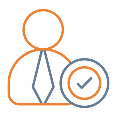 İş ve teknoloji simgesinin vektör illüstrasyonu