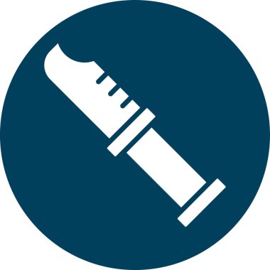 boya fırçası glyph daire simgesi tasarımı