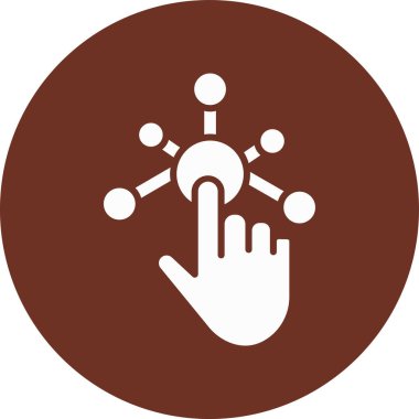 Bir el simgesinin vektör illüstrasyonu