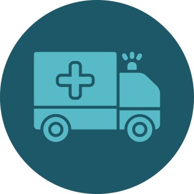 ambulans simgesi vektör illüstrasyonu