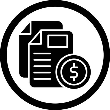 Bir dolar banknotunun vektör simgesi, dolar