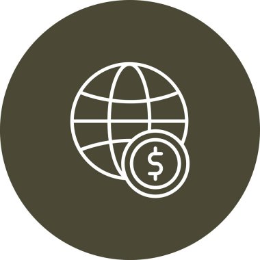 Düz yuvarlak vektör simge