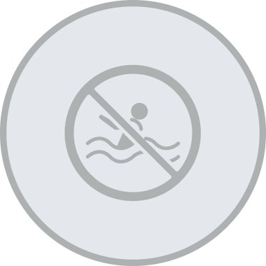 Bir yüzme havuzu simgesinin vektör çizimi