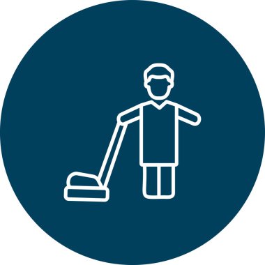 Kürek simgesi, vektör illüstrasyonu