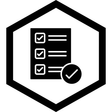 Kontrol listesi simgesi vektör illüstrasyonu