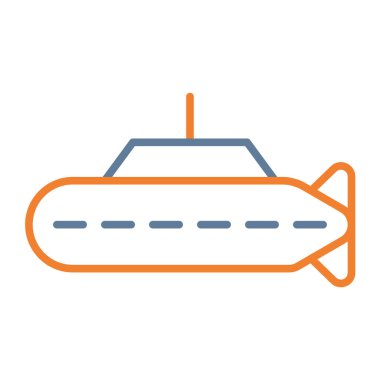 Denizaltı. Web simgesi basit illüstrasyon