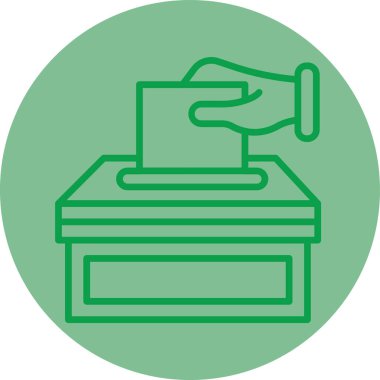 Yeşil bir simgenin vektör illüstrasyonu