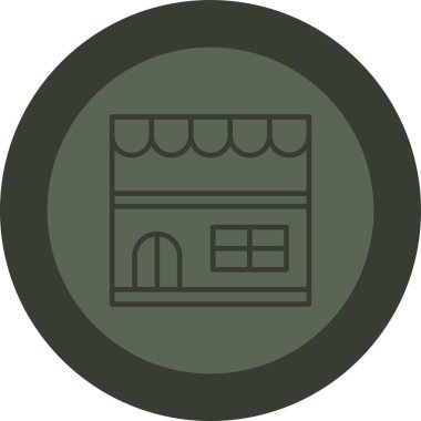 dükkan simgesi vektör illüstrasyonu